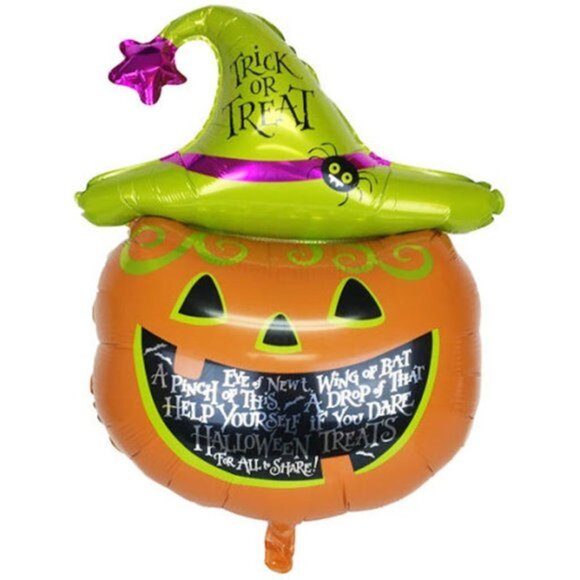 Halloween Balloons Foil Pumpkin Witch - 31Inch, Fun Party Decorations - Picture 1 of 5